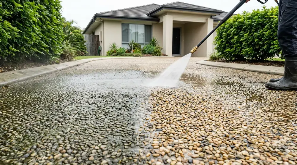 Exposed Aggregate Cleaning