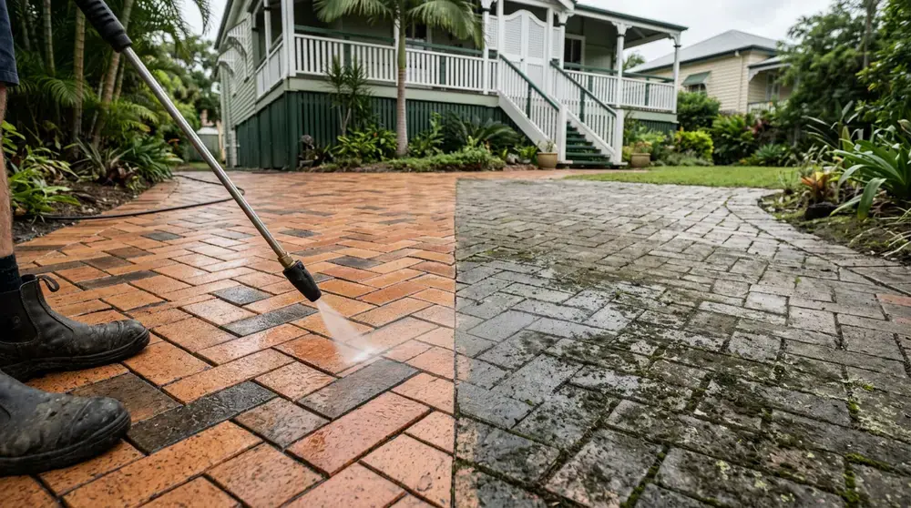 Paver Driveway Cleaning