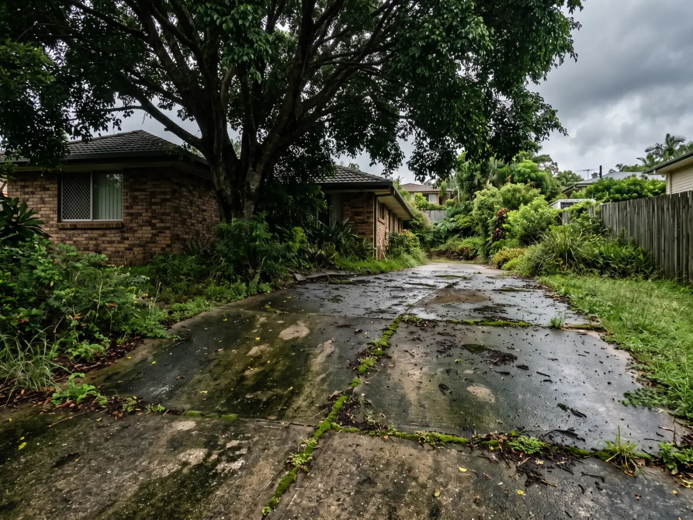 A residential driveway in Cleveland, Brisbane